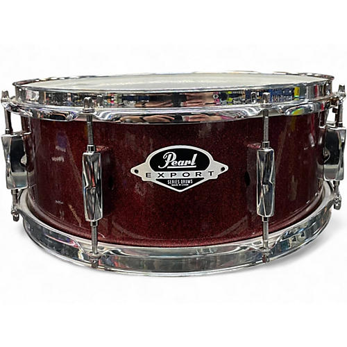 Used Pearl 14in Export Snare Red Sparkle Drum Red Sparkle 33