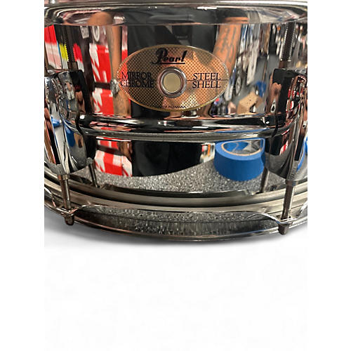 Used Pearl 14in MIRROR CHROME STEEL SHELL Chrome Silver Drum Chrome Silver 33