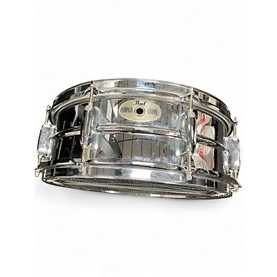 Used Pearl 14in Mirror Chrome Steel Shell Steel Drum