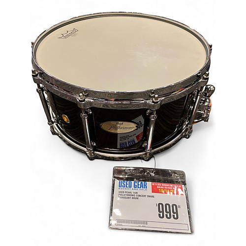 Used Pearl 14in Philharmonic Concert Snare Mahogany Drum Mahogany 33
