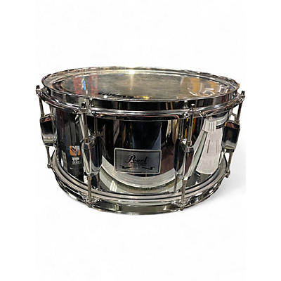 Used Pearl 14in STEEL SHELL SNARE Chrome Silver Drum