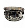 Used Pearl 14in STEEL SHELL SNARE Chrome Silver Drum Chrome Silver 33