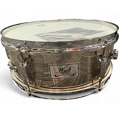 Used Pearl 14in STEEL SHELL SNARE STEEL Drum
