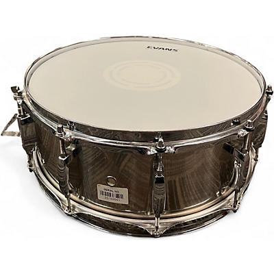 Used Pearl 14in STEEL SHELL SNARE Silver Drum