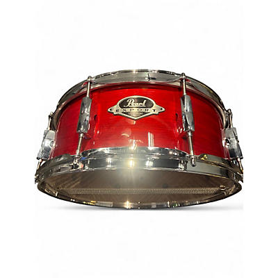Used Pearl 14in export series snare Trans Red Drum