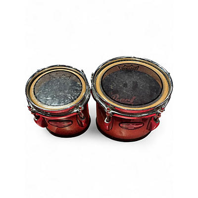 Used Pearl 2 Piece Championship Series Marching Tom Black and Silver Drum