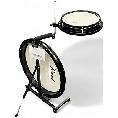 Used Pearl 2 Piece Rhythm Traveler Compact Black Drum Kit