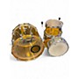 Used Pearl 3 Piece CRYSTAL BEAT TANGERINE GLASS Drum Kit TANGERINE GLASS