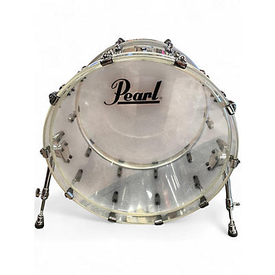 Used Pearl 3 Piece Crystal Beat Ultra Clear Drum Kit