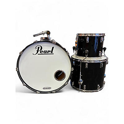 Used Pearl 3 Piece DLX Professional series PIANO BLACK Drum Kit