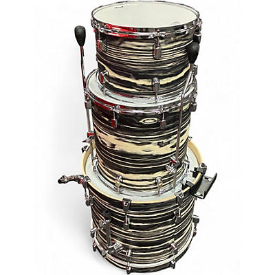 Used Pearl 3 Piece Decade Maple Bop zebra Drum Kit