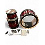 Used Pearl 3 Piece Decade Maple Deep Red Burst Drum Kit Deep Red Burst