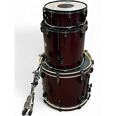 Used Pearl 3 Piece EX EXPORT SERIES THREE PIECE KIT Trans Crimson Red Drum Kit