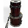 Used Pearl 3 Piece EX EXPORT SERIES THREE PIECE KIT Trans Crimson Red Drum Kit Trans Crimson Red
