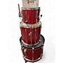 Used Pearl 3 Piece Export Red Drum Kit Red
