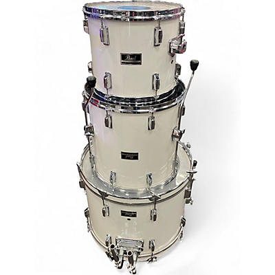 Used Pearl 3 Piece Export WHITE Drum Kit