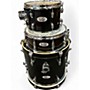 Used Pearl 3 Piece MIDTOWN BLACK SPARKLE Drum Kit BLACK SPARKLE