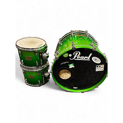 Used Pearl 3 Piece Masters Custom Green Fade Drum Kit