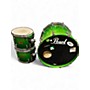 Used Pearl 3 Piece Masters Custom Green Fade Drum Kit Green Fade
