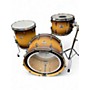 Used Pearl 3 Piece Masters Series Maple Complete Matte Olive Burst Drum Kit Matte Olive Burst