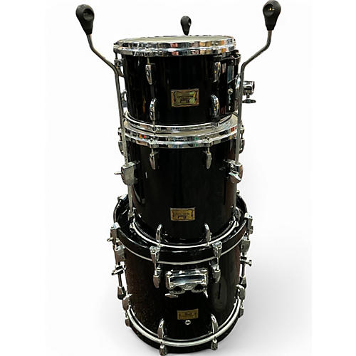 Used Pearl 3 Piece Masters Studio Bop Solid Black Drum Kit Solid Black