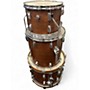 Used Pearl 3 Piece PRESIDENT SERIES Brown Drum Kit Brown