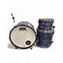 Used Pearl 3 Piece PRESIDENT SERIES Ocean Ripple Drum Kit Ocean Ripple