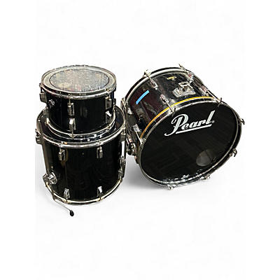 Used Pearl 3 Piece SESSION DRUM KIT Black Drum Kit