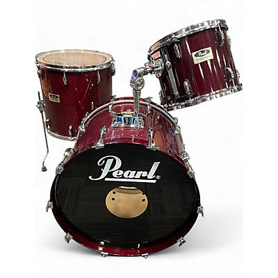 Used Pearl 3 Piece SESSION SERIES Trans Red Drum Kit