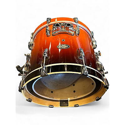 Used Pearl 3 Piece Vision ORANGE TO BLACK FADE Drum Kit