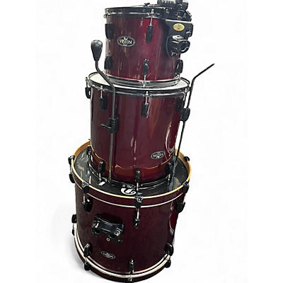 Used Pearl 3 Piece Vision Wine Red Drum Kit