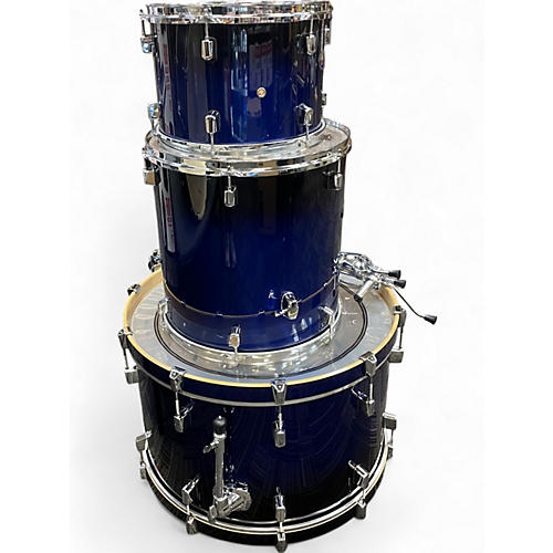 Used Pearl 3 Piece decade maple blue fade Drum Kit blue fade