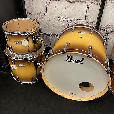 Used Pearl 3 piece Masters Complete Honey Fade Drum Kit