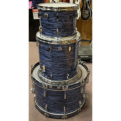 Used Pearl 3 piece President Series BLUE OYSTER Drum Kit