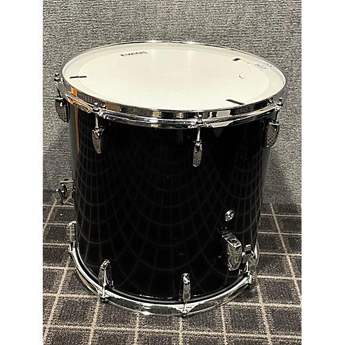 Pearl Used Pearl 3 piece WOOD-FIBERGLASS Black Drum Kit Black