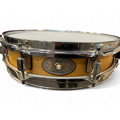 Used Pearl 3X13 Power Piccolo Snare Gold Drum