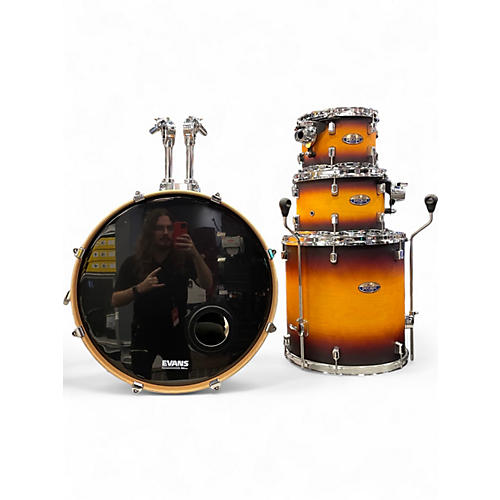 Used Pearl 4 Piece Decade Maple Sunburst Drum Kit Sunburst