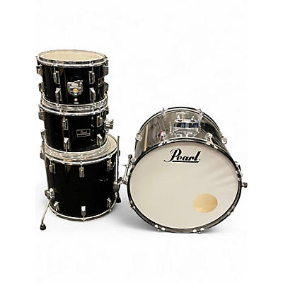 Used Pearl 4 Piece EXPORT SERIES Black Drum Kit
