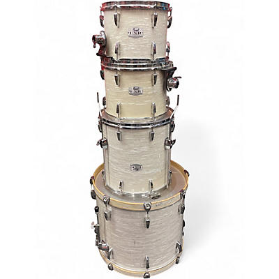 Used Pearl 4 Piece EXR Export Series White Oyster Drum Kit