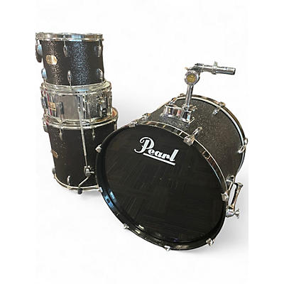 Used Pearl 4 Piece Export BLACK SPARKLE Drum Kit