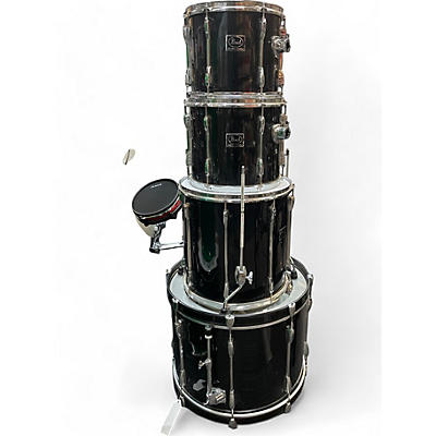 Used Pearl 4 Piece Export Black Drum Kit