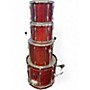 Used Pearl 4 Piece Export Brown Drum Kit Brown