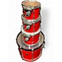 Used Pearl 4 Piece Export Candy Apple Red Drum Kit Candy Apple Red