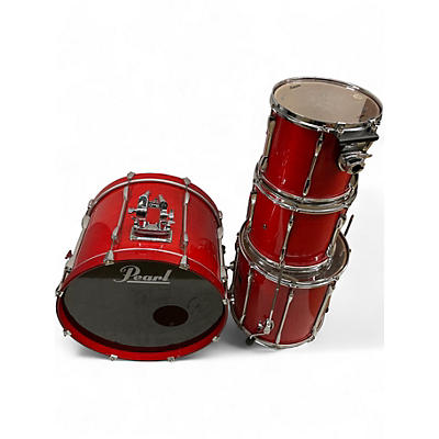 Used Pearl 4 Piece Export Candy Apple Red Drum Kit