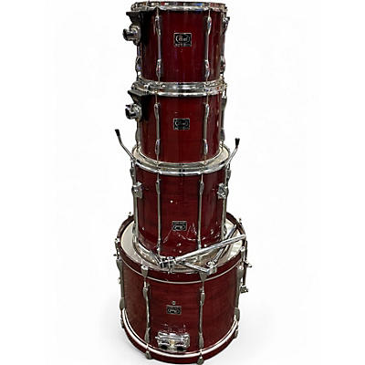 Used Pearl 4 Piece Export Dark Red Drum Kit