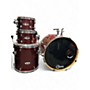 Used Pearl 4 Piece Export Trans Red Drum Kit Trans Red