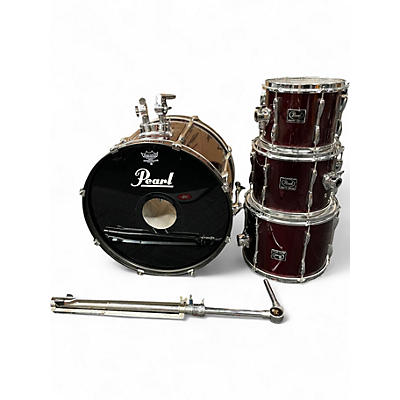 Used Pearl 4 Piece Export Wine Red Drum Kit