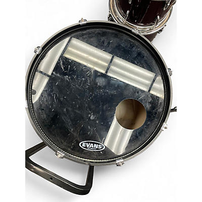 Used Pearl 4 Piece Export Wine Red Drum Kit