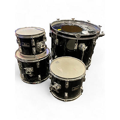 Used Pearl 4 Piece Export black Drum Kit