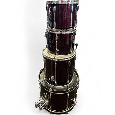 Used Pearl 4 Piece Export red Drum Kit